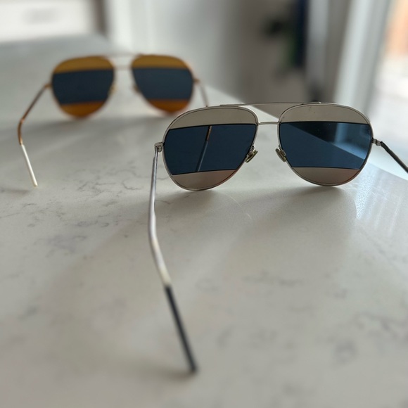 Set of 2 Christian Dior Aviator Split Sunglasses - Picture 3 of 9